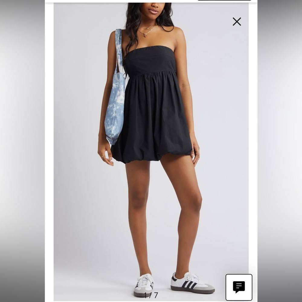 MOVING SALE | Women’s Forever 21 Black Strapless Bubble Hem Babydoll Dress